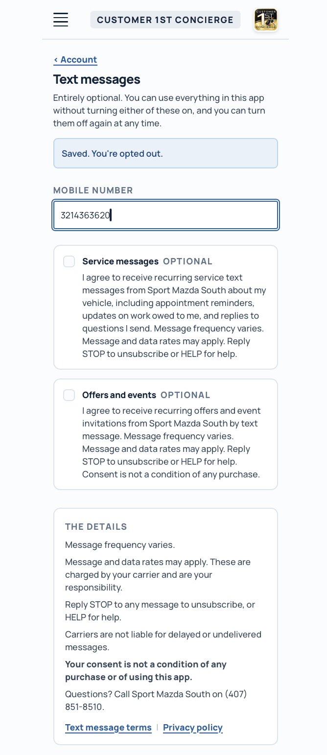 The consent screen with both checkboxes unchecked